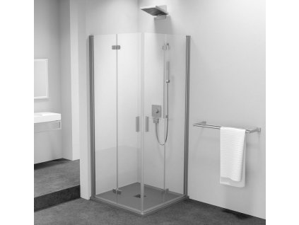 POLYSAN ČTVERCOVÝ SPRCHOVÝ KOUT ZOOM 70X70 CM, ROHOVÝ VSTUP | ČIRÉ SKLO, CHROMOVÉ PROFILY