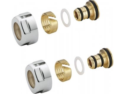 SAPHO SVĚRNÉ ŠROUBENÍ PRO MĚDĚNÉ NEBO ALUPEX POTRUBÍ - 16 MM | CHROMOVÉ