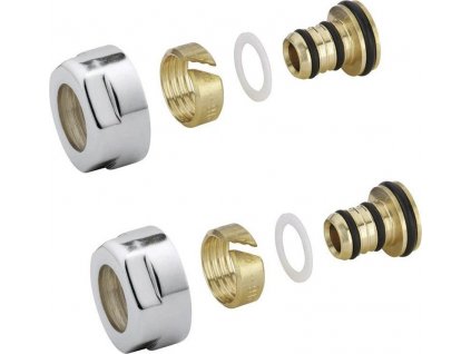 AQUALINE SVĚRNÉ ŠROUBENÍ ECO PRO ALUPEX POTRUBÍ - 16 MM | STŘÍBRNÉ