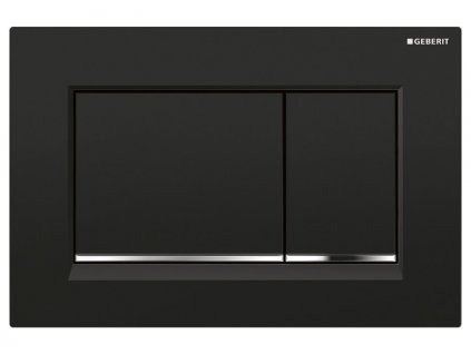 GEBERIT OVLÁDACÍ TLAČÍTKO SIGMA30 | ČERNÉ LESKLÉ S CHROMOVÝM OHRANIČENÍM