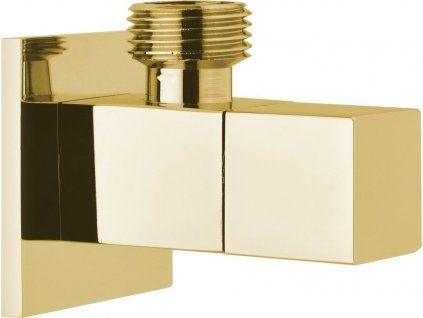 SAPHO HRANATÝ ROHOVÝ VENTIL 1/2"X 3/8", VČETNĚ ROZETY | ZLATÝ