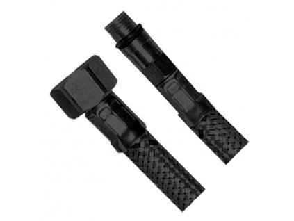 AQUALINE FLEXIBILNÍ NEREZOVÁ HADICE M10X3/8", 40 CM | ČERNÁ MATNÁ