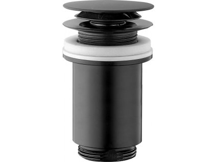 OMP TEA UMYVADLOVÁ CLICK-CLACK VÝPUST 5/4“, VČETNĚ VELKÉ ZÁTKY, TL. MAX 8 CM | ČERNÁ MATNÁ