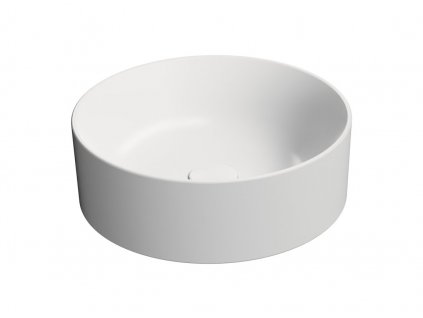 GSI KERAMICKÉ UMYVADLO NA DESKU KUBE X, PRŮMĚR 40 CM | BÍLÉ MATNÉ