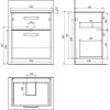 AQUALINE KOUPELNOVÁ SKŘÍŇKA POD UMYVADLO VEGA 62X72,6X43,8 CM | HNĚDÁ/DUB PLATIN