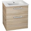 AQUALINE KOUPELNOVÁ SKŘÍŇKA POD UMYVADLO VEGA 62X72,6X43,8 CM | HNĚDÁ/DUB PLATIN