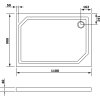 GELCO OBDÉLNÍKOVÁ SPRCHOVÁ VANIČKA Z LITÉHO MRAMORU SARA 110X90 CM | BÍLÁ