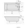 POLYSAN OBDÉLNÍKOVÁ VANA LILY SLIM  130X70X39 CM | BÍLÁ