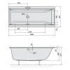 POLYSAN OBDÉLNÍKOVÁ VANA CLEO SLIM 180X80X48 CM | BÍLÁ