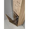 AQUALINE VYSOKÁ KOUPELNOVÁ SKŘÍŇKA ZOJA-KERAMIA FRESH S PRÁDELNÍM KOŠEM   35X184X29 CM | DUB PLATIN