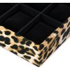 AMELIAHOME ČTVERCOVÁ ŠPERKOVNICE GLASEN | LEOPARDÍ VZOR