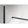 POLYSAN ČTVRTKRUHOVÝ SPRCHOVÝ KOUT ZOOM LINE BLACK 90X90 CM | ČIRÉ SKLO/MATNĚ ČERNÉ PROFILY, LEVÁ