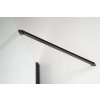 POLYSAN ČTVRTKRUHOVÝ SPRCHOVÝ KOUT ZOOM LINE BLACK 90X90 CM | ČIRÉ SKLO/MATNĚ ČERNÉ PROFILY, LEVÁ
