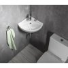 AQUALINE ROHOVÉ KERAMICKÉ UMÝVÁTKO LUIGI 34X34 CM | BÍLÉ