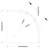 AQUALINE ČTVRTKRUHOVÝ SPRCHOVÝ KOUT ARLETA 80X80 CM | STŘÍBRNÉ PROFILY, ČIRÉ SKLO