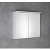AQUALINE GALERKA S LED OSVĚTLENÍM KAWA STRIP 80X70X22 CM | BÍLÁ