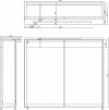 AQUALINE GALERKA S LED OSVĚTLENÍM KAWA STRIP 80X70X22 CM | BÍLÁ