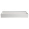 SAPHO BETONOVÉ UMYVADLO QUADRADO VČETNĚ VÝPUSTI 96X44 CM | BÍLÝ PÍSKOVEC