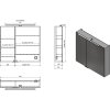 SAPHO ZRCADLOVÁ SKŘÍŇKA MIRRÓ S LED OSVĚTLENÍM 80X70X16 CM | BÍLÁ