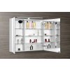 SAPHO ZRCADLOVÁ SKŘÍŇKA MIRRÓ S LED OSVĚTLENÍM 80X70X16 CM | BÍLÁ