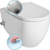 ISVEA ZÁVĚSNÁ WC MÍSA INFINITY CLEANWASH S INTEGROVANOU BATERIÍ A BIDETOVOU SPRŠKOU 36,5X53 CM | BÍLÁ