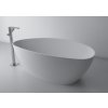 GELCO VOLNĚ STOJÍCÍ VANA ELIPSIE Z LITÉHO MRAMORU 1700X770X620 MM | BÍLÁ LESKLÁ