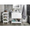 AQUALINE POLICOVÝ REGÁL ETIDE 36X86X36 CM | MATNÁ BÍLÁ
