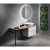 SAPHO KULATÉ LED PODSVÍCENÉ ZRCADLO SHARON PRŮMĚR 80 CM | MATNÁ ČERNÁ