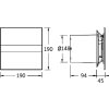 CATA AXIÁLNÍ KOUPELNOVÝ VENTILÁTOR S ČASOVAČEM E-150 GT , PRŮMĚR 150 MM | BÍLÝ