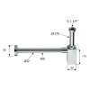 SAPHO HRANATÝ UMYVADLOVÝ SIFON 5/4", ODPAD 32 MM | ČERNÝ MATNÝ