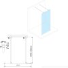 GELCO JEDNODÍLNÁ SPRCHOVÁ ZÁSTĚNA DO PROSTORU ESCA - 140 CM | KOUŘOVÉ SKLO, MATNĚ ČERNÉ PROFILY