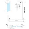 POLYSAN JEDNODÍLNÁ SPRCHOVÁ ZÁSTĚNA KE STĚNĚ ESCA - 140 CM | MARRON SKLO, CHROMOVÉ PROFILY