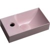 SAPHO BETONOVÉ UMÝVÁTKO PICCOLINO 30,8X10X17 CM, BATERIE VLEVO | RŮŽOVÉ