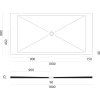 GSI OBDÉLNÍKOVÁ KERAMICKÁ SPRCHOVÁ VANIČKA 180X90X2 CM | ČERNÁ MATNÁ