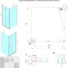 GELCO BEZRÁMOVÝ OBDÉLNÍKOVÝ SPRCHOVÝ KOUT LORO SE SKLÁDACÍMI DVEŘMI - 70X80 CM | ČIRÉ SKLO, CHROMOVÉ PROFILY