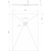 POLYSAN SPRCHOVÁ VANIČKA TRENECA Z LITÉHO MRAMORU, S MOŽNOSTÍ ÚPRAVY ROZMĚRU - 130X90 CM | BÍLÁ MATNÁ