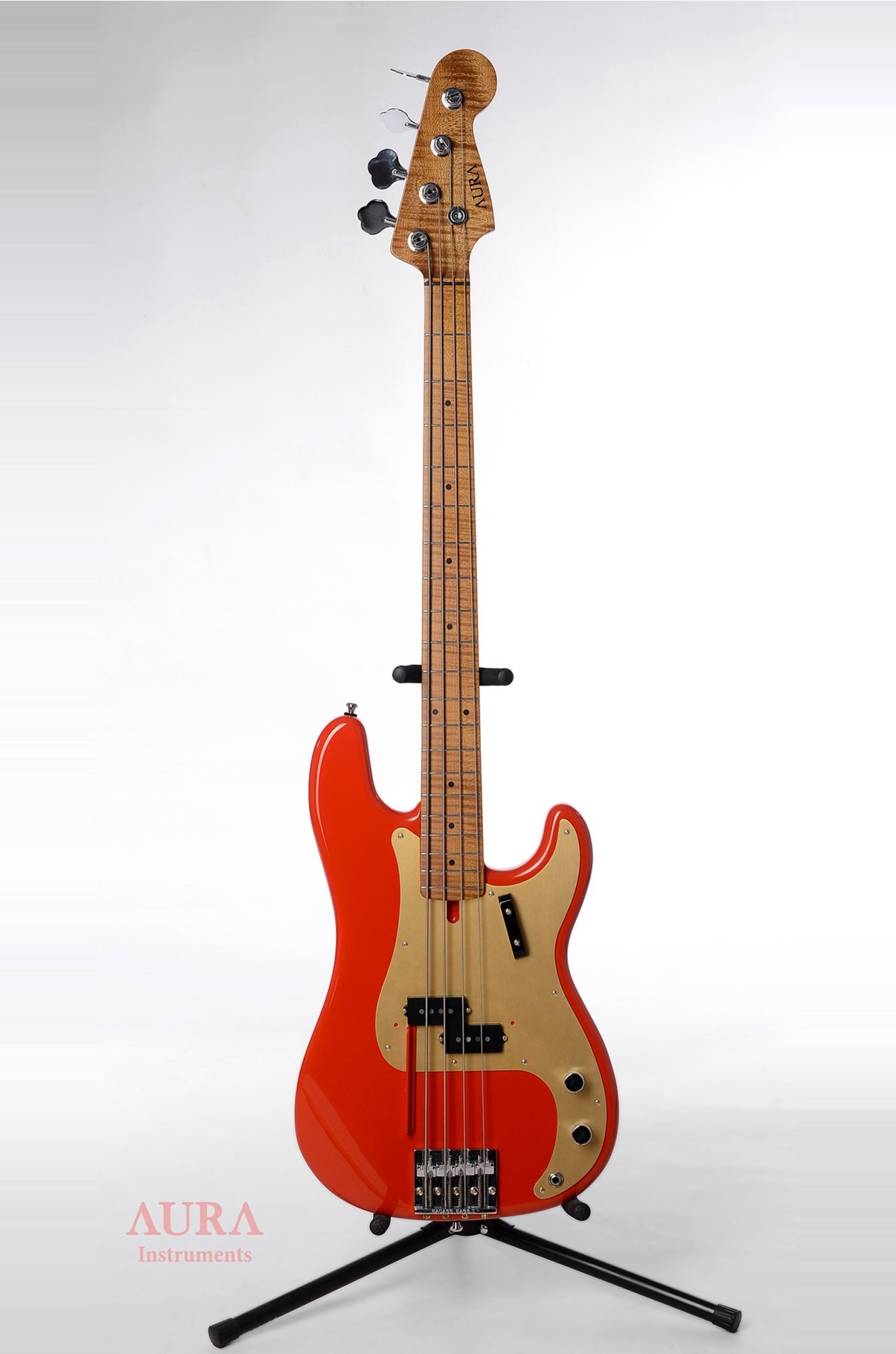 Bassguitar Aura Precision Bass Red Fiesta