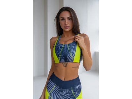 Bona Fide Dakar Grey & Lime Top