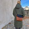 Kožená kabelka DUETE - koňak černá