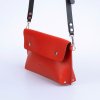 Kožená kabelka LONGA - červená