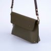 Kožená kabelka LONGA - olivová