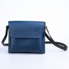 Kožená kabelka CUBO - modrá
