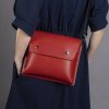 Kožená kabelka CUBO - červená