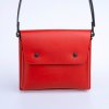 Kožená kabelka CUBO - červená