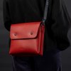 Kožená kabelka CUBO - červená