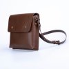 Kožená kabelka CUBO - hnědá