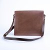 Kožená kabelka CUBO - hnědá