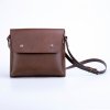 Kožená kabelka CUBO - hnědá