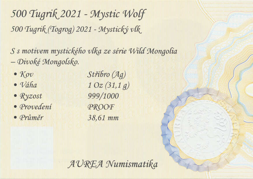 Certifikát pravosti AUREA