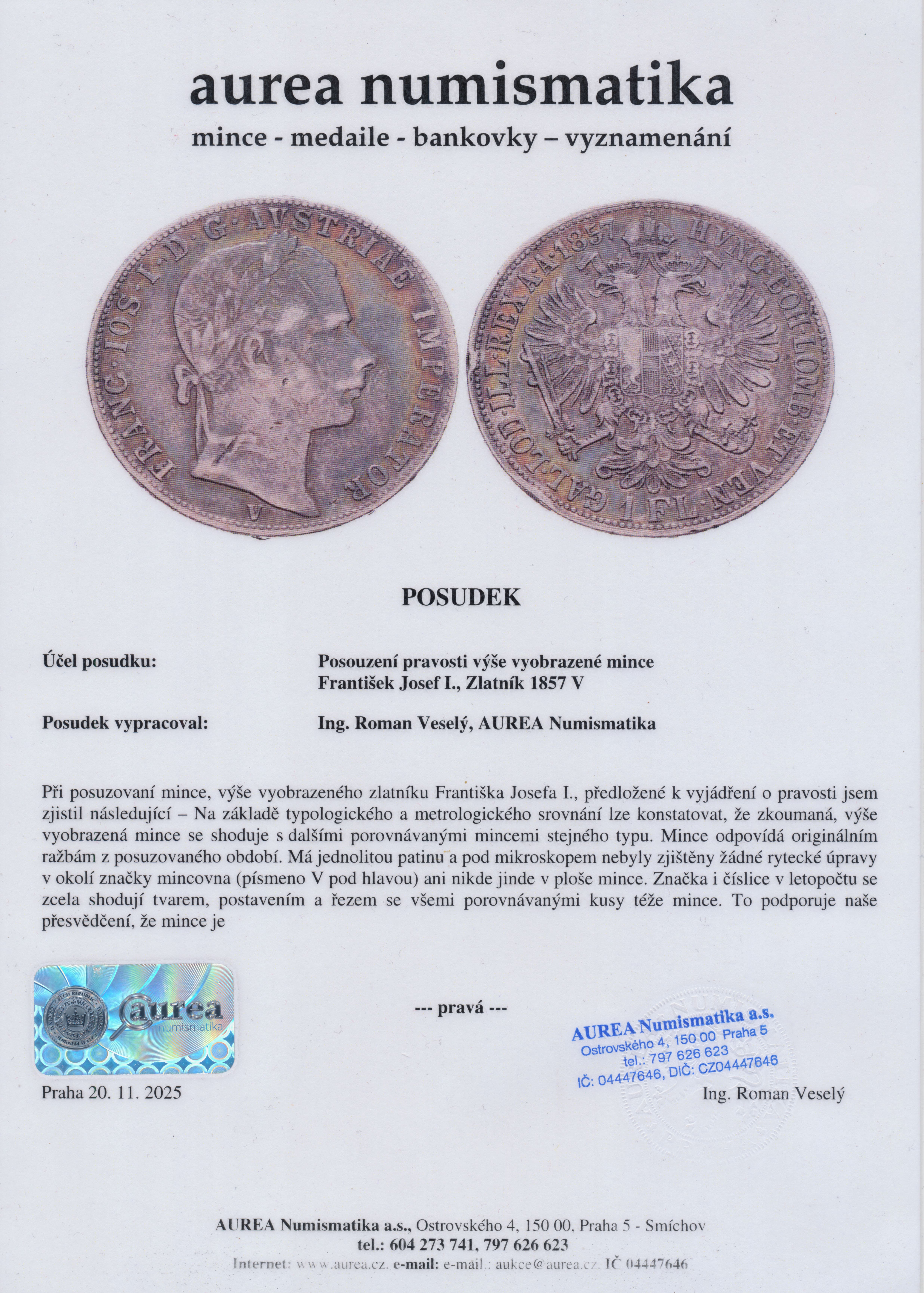 Ukázka odborného posudku AUREA (A4)